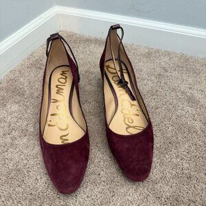 Sam Edelman Dark Raspberry Suede Flats